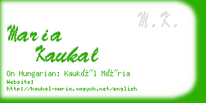 maria kaukal business card